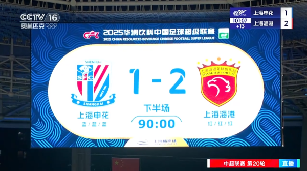 火爆! “上海德比”摩擦不断: 颜骏凌怒推吴曦, 申花赛季首负上港